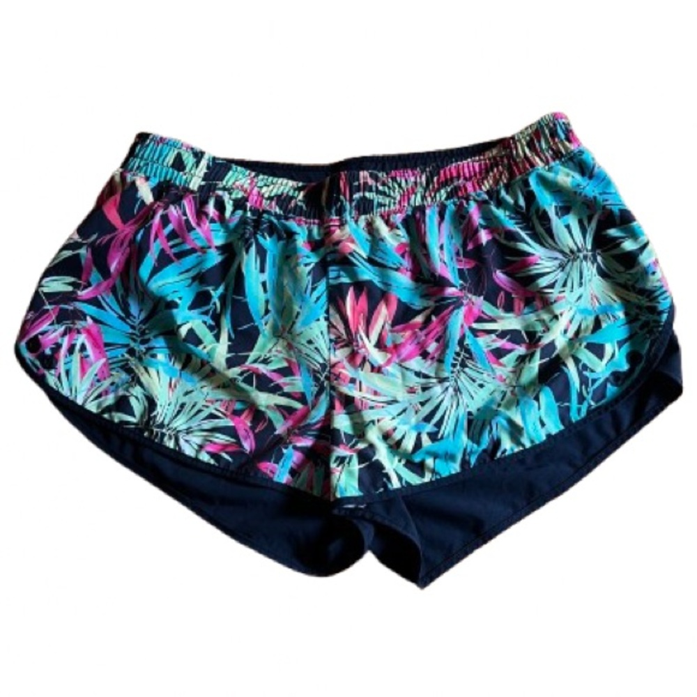 Fabletics Tropical Print Athletic Shorts - Size Large